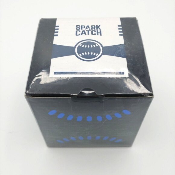 NEW SPARK CATCH Light Up Baseball Glow in The Dark with Genuine Leather Ice Blue - Picture 2 of 3